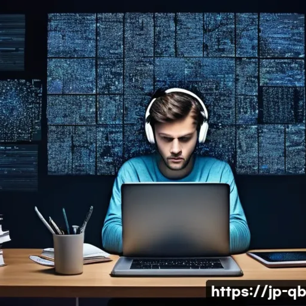 정보 다이어트법의 사회적 영향 - **Prompt: Information Overload and Mental Fatigue**
A young adult, appearing to be in their late...
