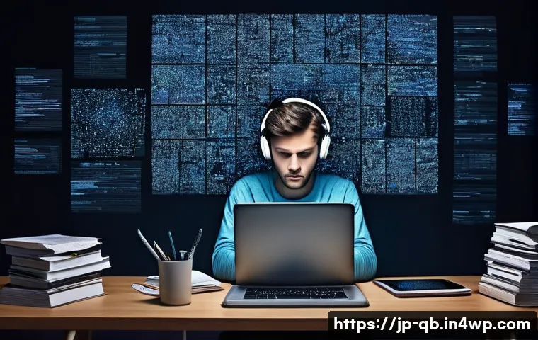 정보 다이어트법의 사회적 영향 - **Prompt: Information Overload and Mental Fatigue**
    A young adult, appearing to be in their late...