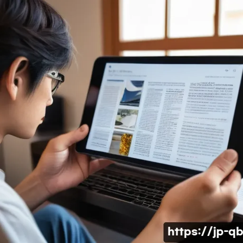 효과적인 뉴스 소비 방법 - A modern Japanese person attentively reading news articles on a smartphone in a cozy home setting, s...