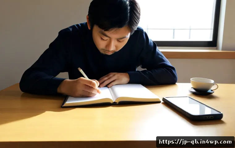 정보 다이어트법을 통한 자기 탐구 - Photorealistic quiet self-reflection scene in a minimalist Japanese apartment, a thoughtful adult si...